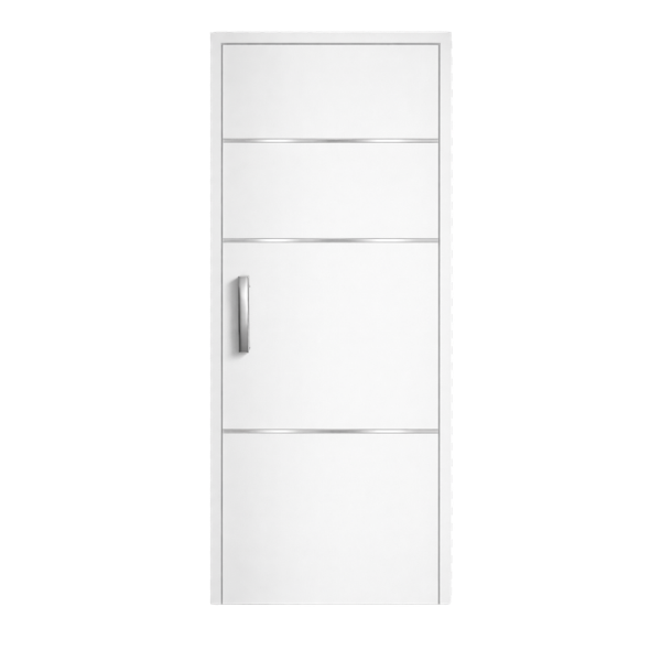 PORTA LAMBRIL BRANCO COM FRISOS E PUXADOR