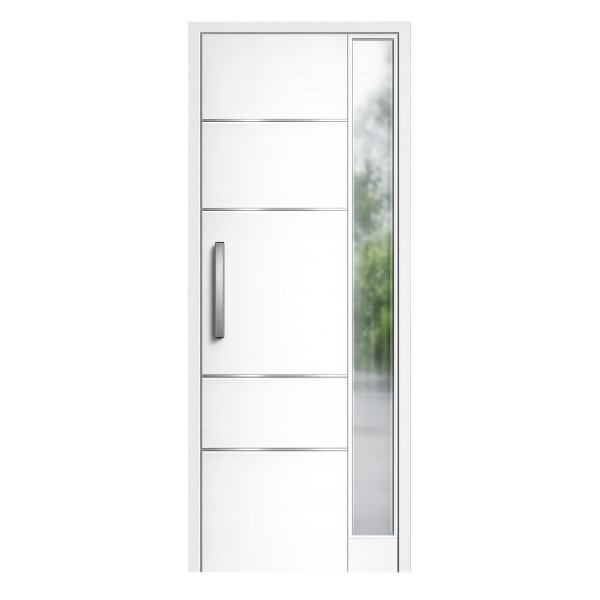 PORTA MODERNA COM VISOR, PUXADOR E FRISOS